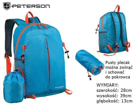 Plecak Peterson niebieski mały, turystyczny, skład-238513
