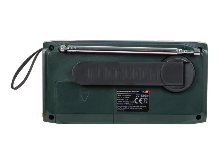 Radio survivalowe na korbkę, solarne, LCD RA19-238371