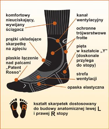 Skarpety TREKKING DEODORANT czarno-antracytowy-2039