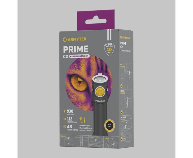 Latarka ArmyTek Prime C2 warm Magnet USB 930lm-232880