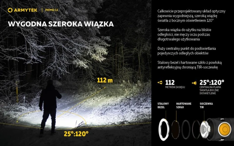 Latarka ArmyTek Prime C2 warm Magnet USB 930lm-232885