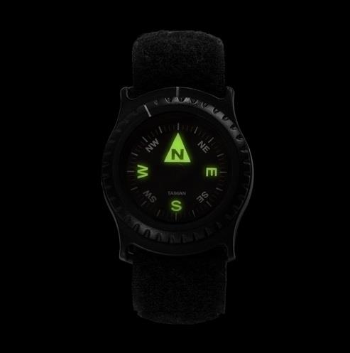 Kompas na rękę T25 naręczny, czarny-233624