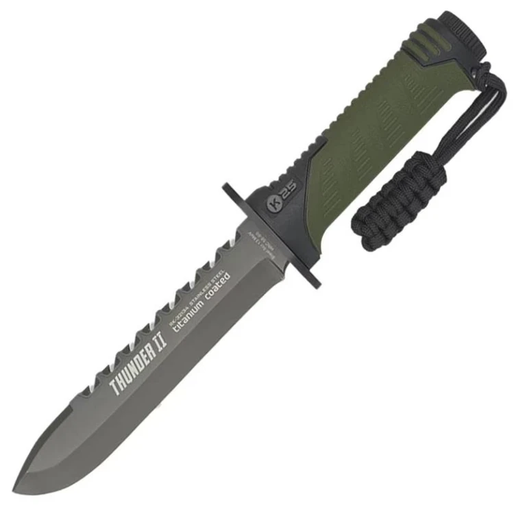 Nóż K25 32134 Thunder II - Green  + akcesoria-233654