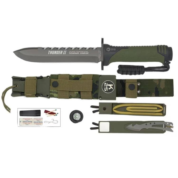 Nóż K25 32134 Thunder II - Green  + akcesoria-233657