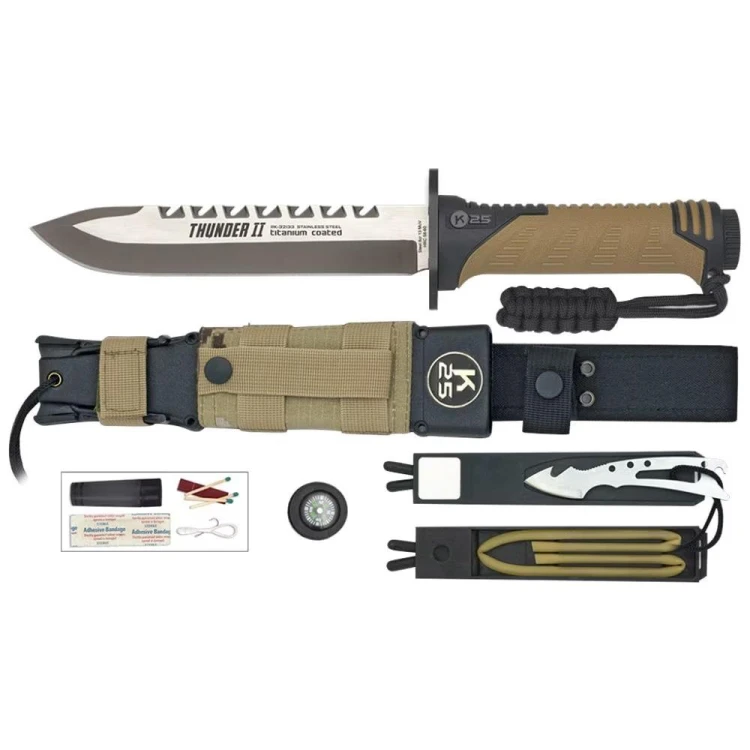 Nóż K25 32133Thunder II - coyote  + akcesoria-233661