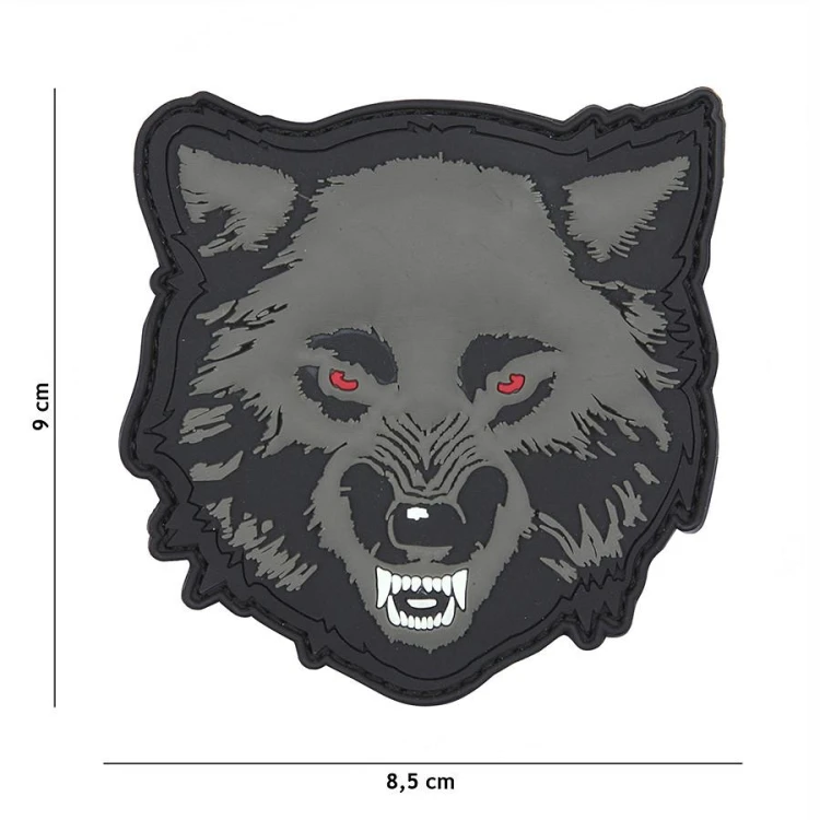 Naszywka 3D PVC Wolf grijs #11138 Wilk Szary emble-234231