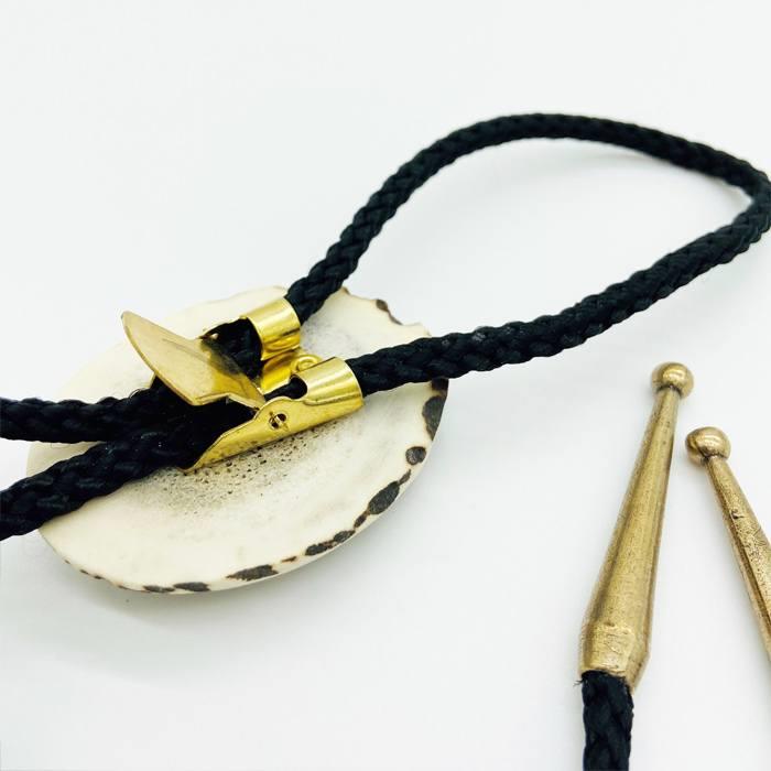 Krawatnik / Bolo plaster Święty Hubert z brązu - M-234537