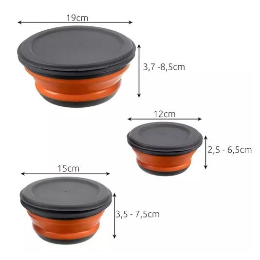 Składane miski silikonowe - 3 szt. Ruhhy 20781 z p-234590