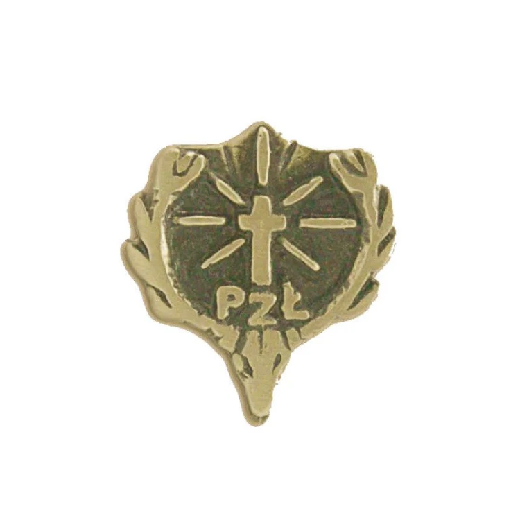 Odznaka PZŁ z brązu, 12 mm z zapinką - Makama-234642