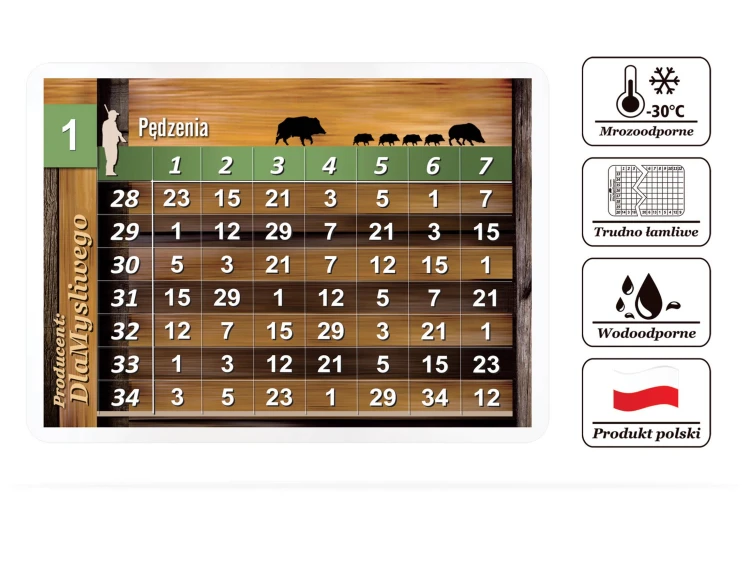 Karty stanowiskowe - karnety - las zimowy - do 34 -234740