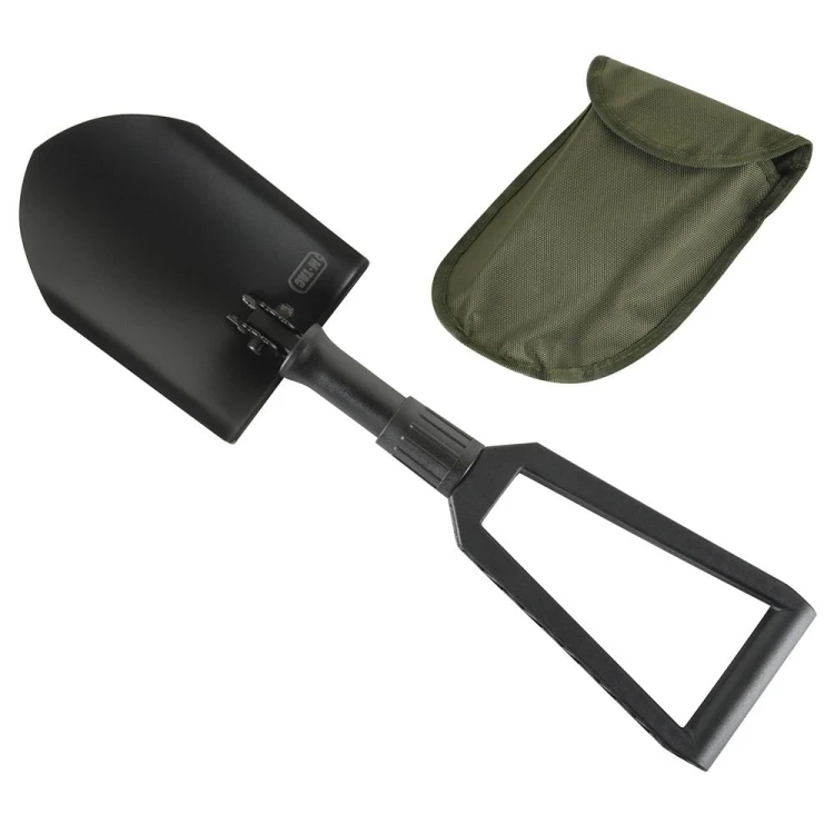 Saperka składana M-Tac czarna z zielonym pokrowcem-235532