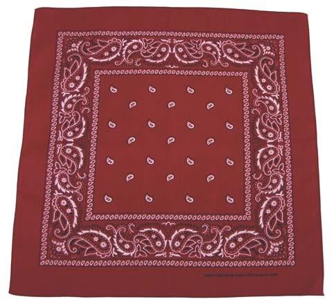 Bandana czerwona burgund - bordowa bandama-3427