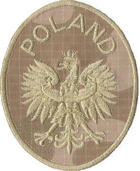 Naszywka na mundur pustynna Godło Orzeł POLAND eli-3560