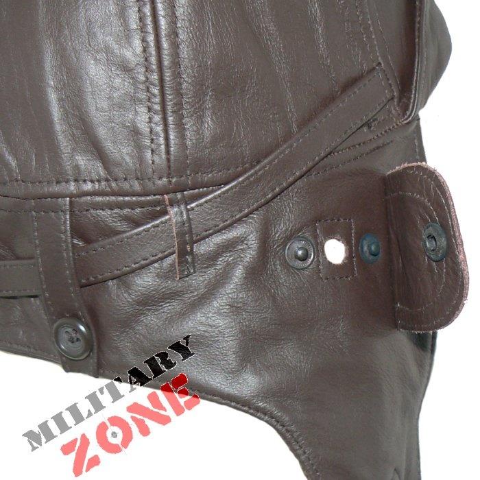 Pilotka skórzana czapka skórzana brązowa Mil-Tec-4918