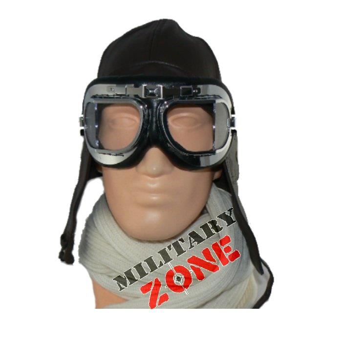 Pilotka skórzana czapka skórzana brązowa Mil-Tec-4920