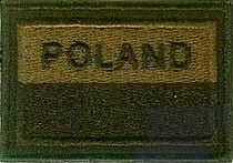 Naszywka Flaga POLAND polowa z rzepem-878