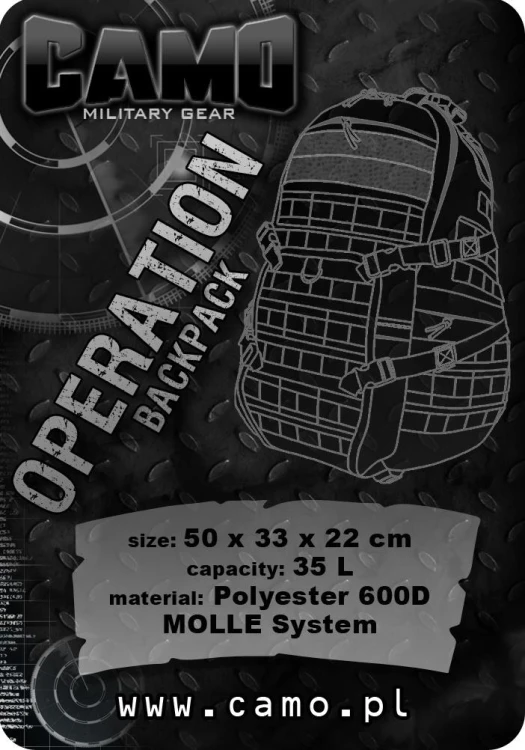 Plecak Operation Backpack CAMO 35L czarny-82176