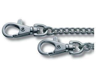 Niklowany łańcuszek Victorinox dwa karabińczyki-94974