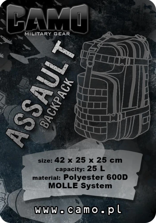Plecak ASSAULT BACKPACK CAMO 25L zielony-101583