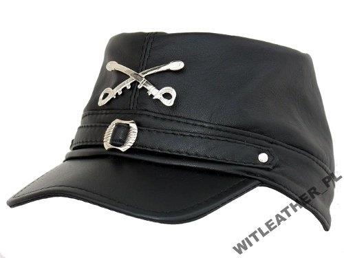 Czapka Konfederatka z Szablami - czarna skóra-108737