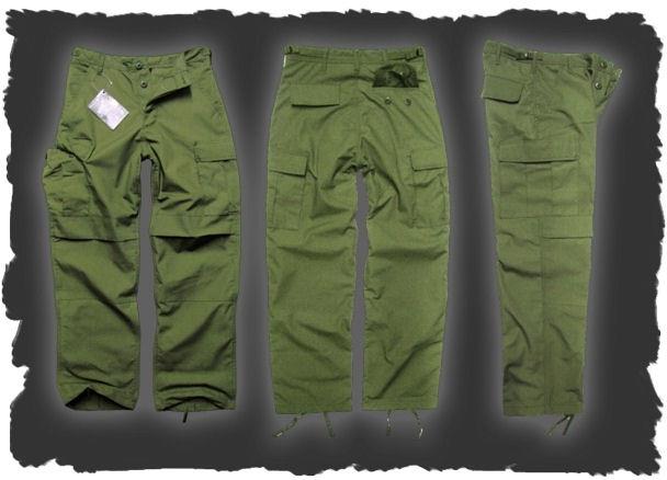 Camo Spodnie BDU bojówki zielone olive RipStop-109480