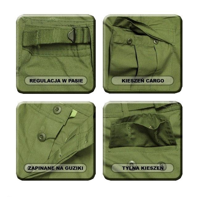 Camo Spodnie BDU bojówki zielone olive RipStop-109481