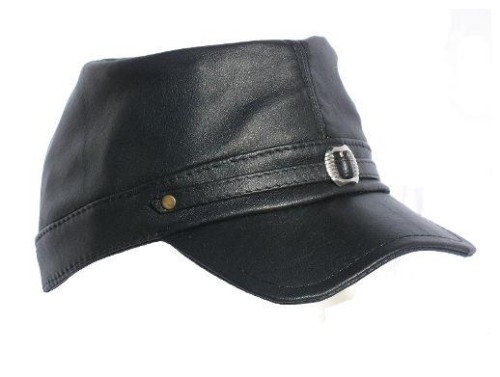 Czapka Konfederatka - czarna skóra-128161