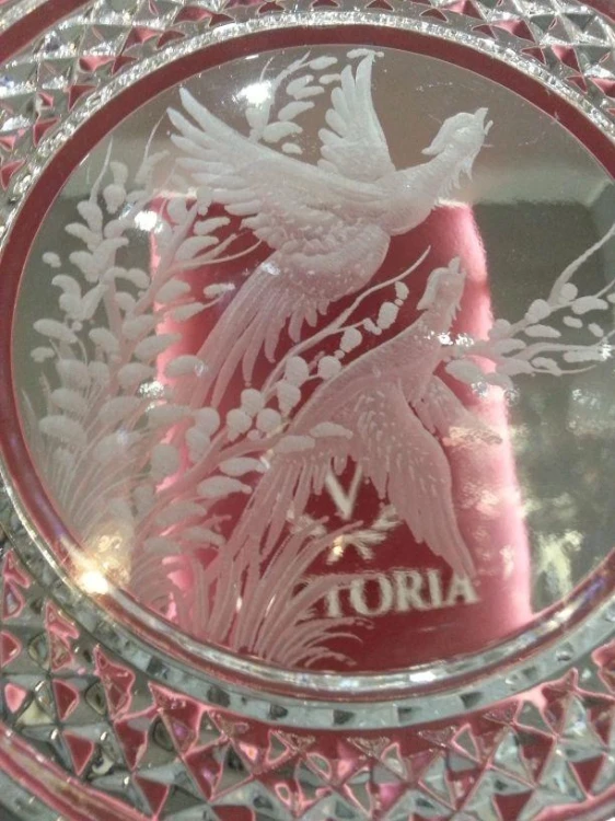 Talerz kryształowy z motywem myśliwskim - Victoria-209874