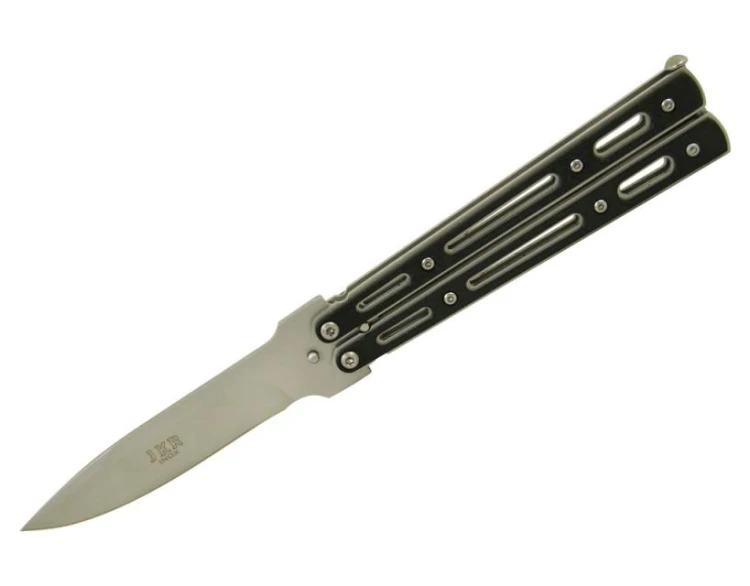 Nóż motylek JKR200 INOX, Balisong, ostrze 10 cm-210749