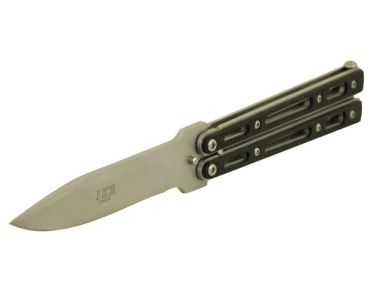 Nóż motylek JKR200 INOX, Balisong, ostrze 10 cm-210752