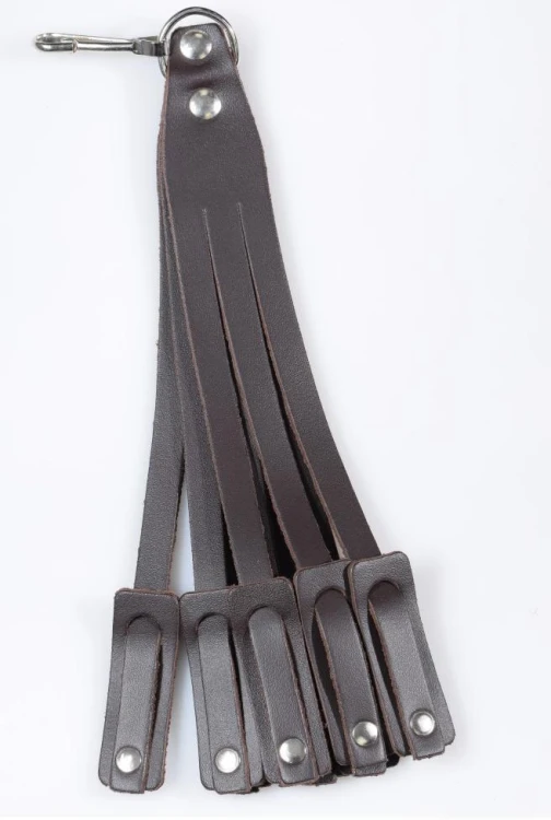 Troki na ptactwo 9 pasków Skóra brązowe Cezar-213812