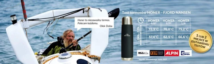 Termos HONER Fjord Nansen czarny 1l-214440