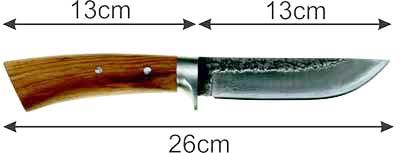 Nóż myśliwski WELDE WH04DM HRC60 ze stali damasc-215491