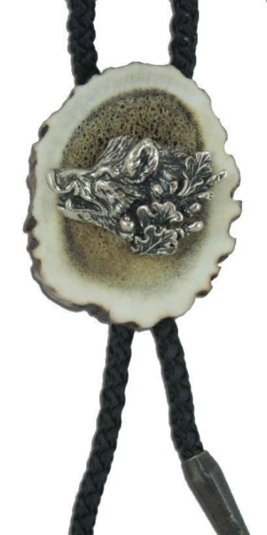 Krawatnik / Bolo plaster Dzik z brązu Makama-216859