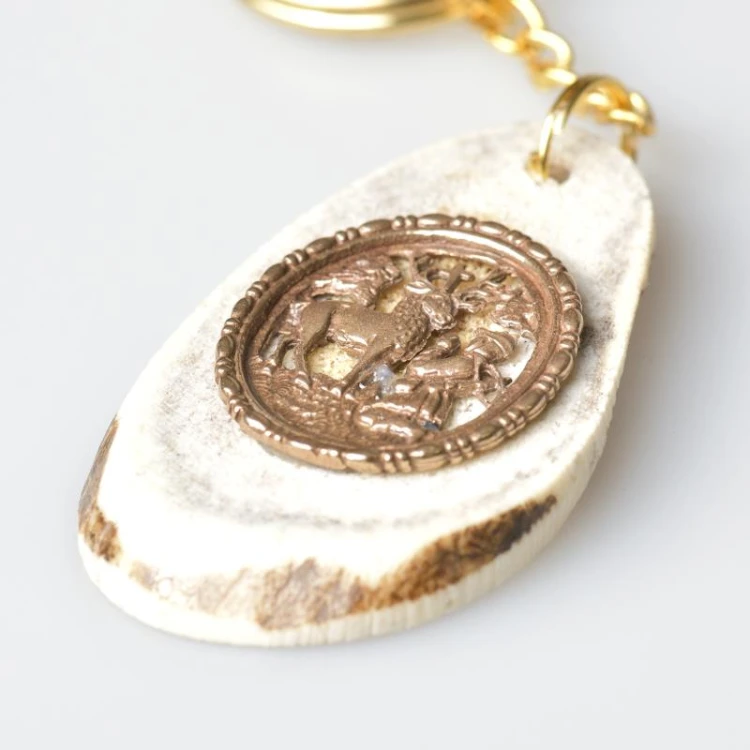 Brelok myśliwski św. Hubert, poroże, Makama-216986