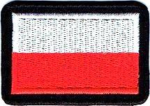 Naszywka Flaga biało-czerwona zaokrąglana, rzep, 6-217275