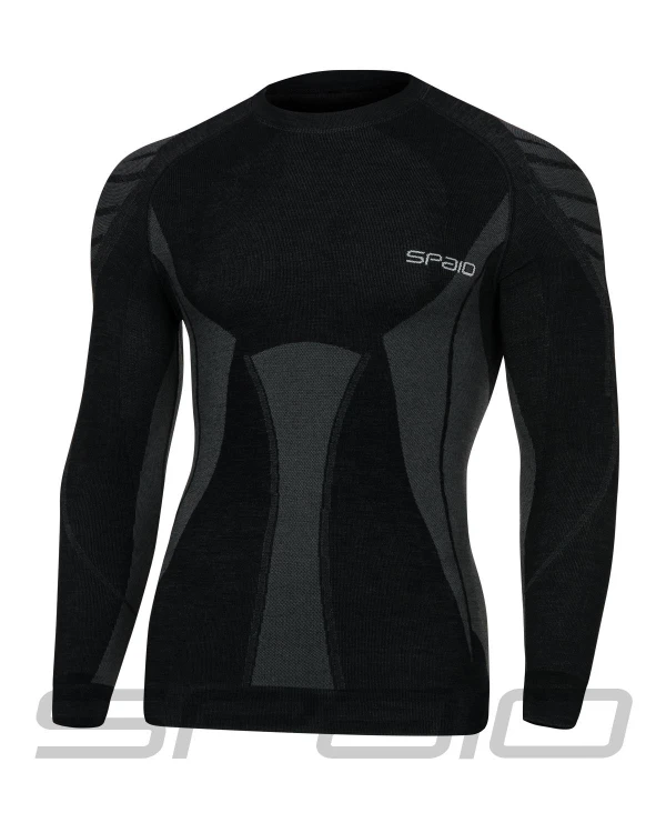 Koszulka wełna merino długi rękaw Spaio w02 męska-217922