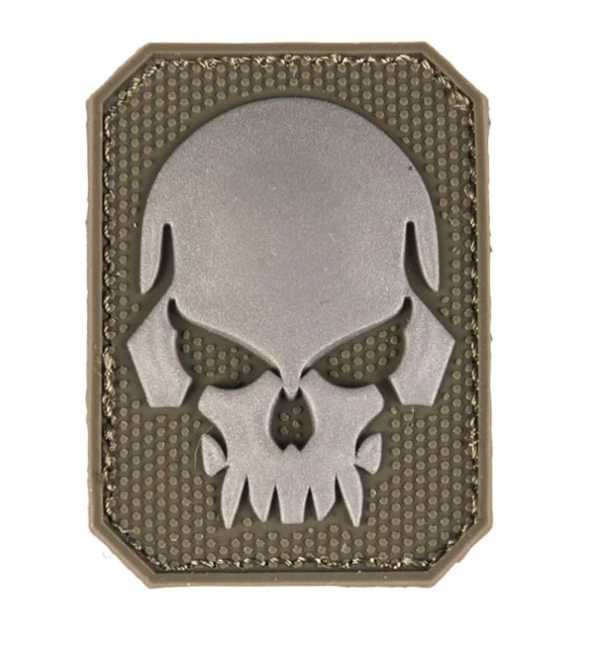Naszywka emblemat skull mil-tec zielona czaszka-218288