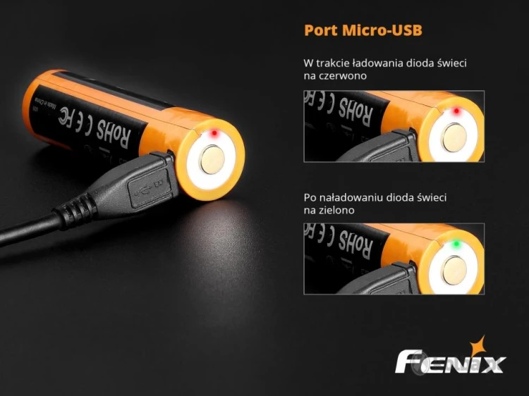 Akumulator Fenix USB ARB-L18U 18650, 2600 mAh 3,6V-218390