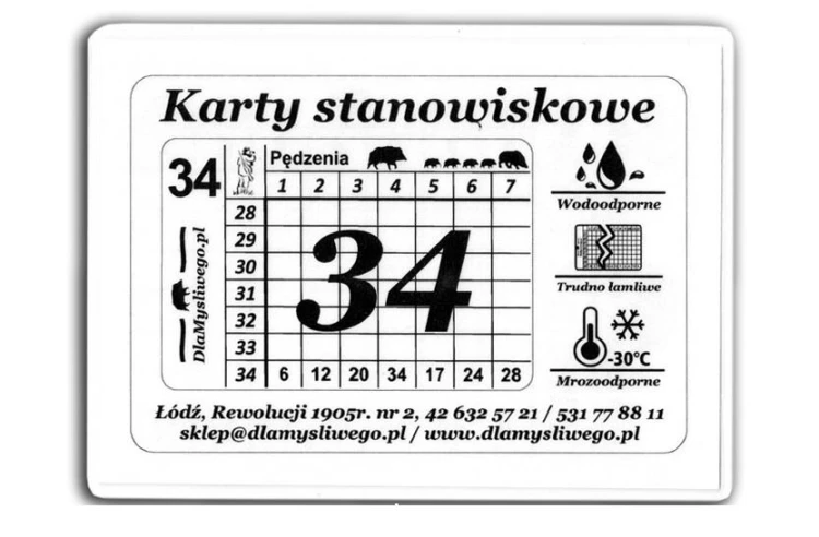 Karty stanowiskowe 21-34  myśliwych polow-218490