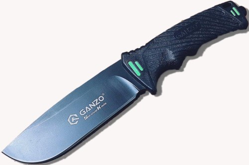 Nóż stały Ganzo G8012-BK z kaburą krzesiwem i ostr-218674
