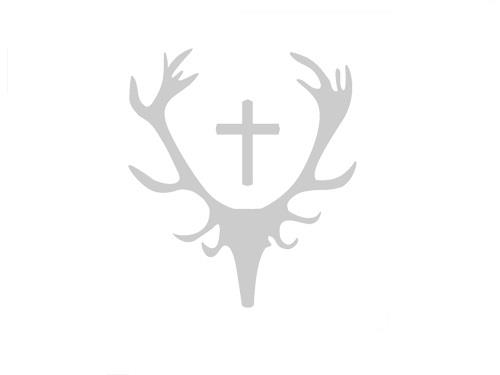 Odblaskowa srebrna naklejka myśliwska na samochód -220014