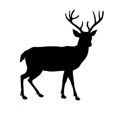 Odblaskowa czarna naklejka myśliwska na samochód B-220019