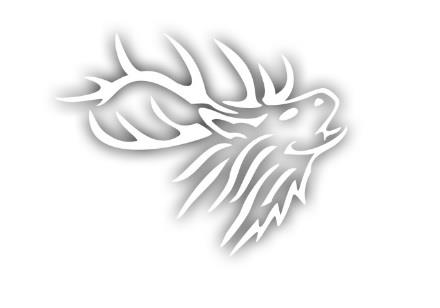 Odblaskowa srebrna naklejka myśliwska na samochód -220018