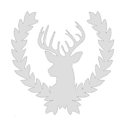 Odblaskowa srebrna naklejka myśliwska na samochód -220021