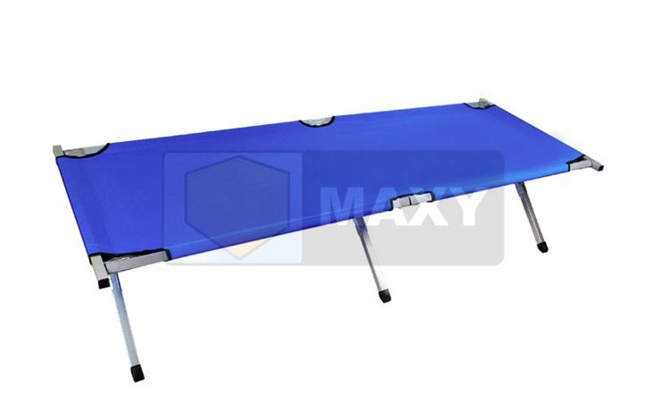 Łóżko polowe 185cm składane, Kanadyjka, niebieskie-220968