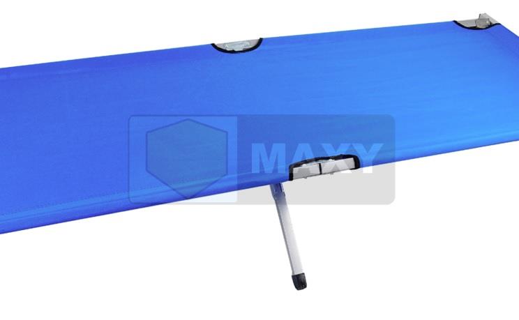 Łóżko polowe 185cm składane, Kanadyjka, niebieskie-220971