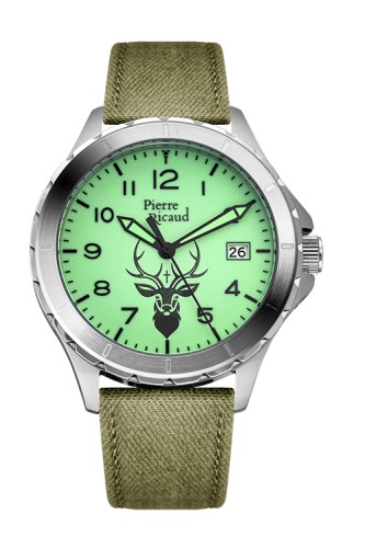 Zegarek myśliwski Pierre Ricaud jeleń z krzyżem-221491