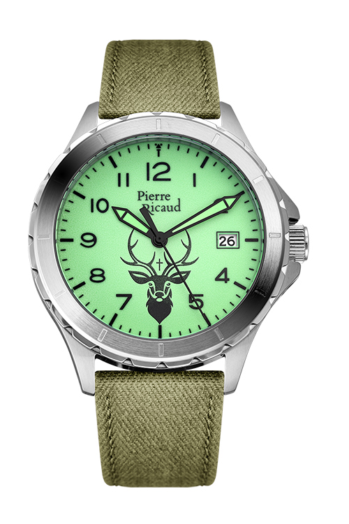 Zegarek myśliwski Pierre Ricaud jeleń z krzyżem-221491