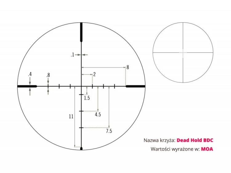 Luneta Vortex Crossfire II 4-12x44 1'' BDC MOA cel-221640